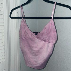 Forever 21 purple tie-dye crop top